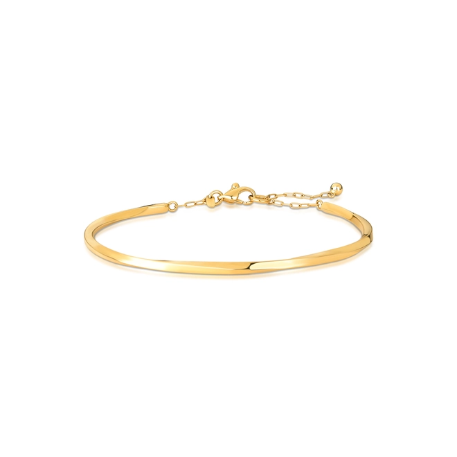 Pulseira bracelete tubo quadrado torcido ouro 18k fecho lagosta 1