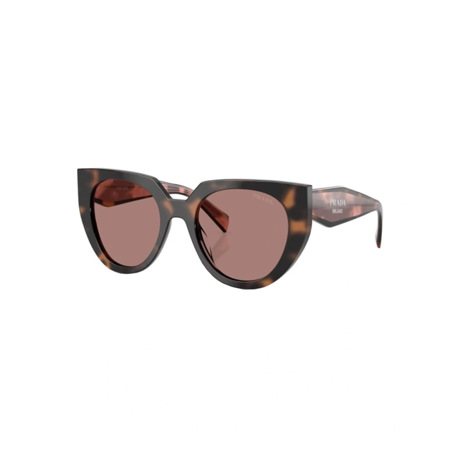 Óculos de Sol Prada 0PR 14WS 23A60B52 Acetato Marrom Mesclado com lentes na cor Marrom Claro 1