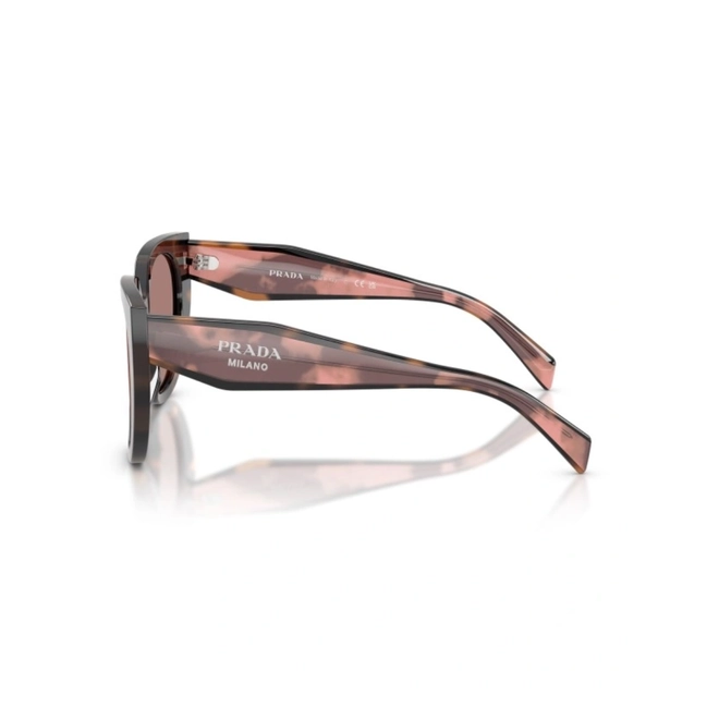 Óculos de Sol Prada 0PR 14WS 23A60B52 Acetato Marrom Mesclado com lentes na cor Marrom Claro 3