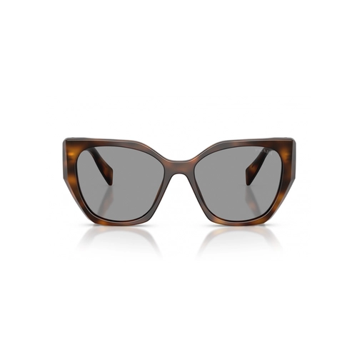 Óculos de Sol Prada 0PR 19ZS 20D50Q55 Acetato Marrom Mesclado com lentes na cor Cinza