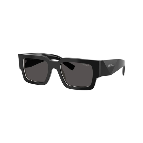 Óculos de Sol Prada 0PR B17S 16K08Z54 Acetato Preto com lentes na cor Cinza Escuro