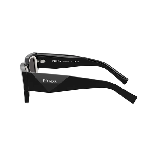 Óculos de Sol Prada 0PR B17S 16K08Z54 Acetato Preto com lentes na cor Cinza Escuro