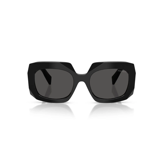 Óculos de Sol Prada 0PR B23S 16K08Z54 Acetato Preto com lentes na cor Cinza Escuro 2