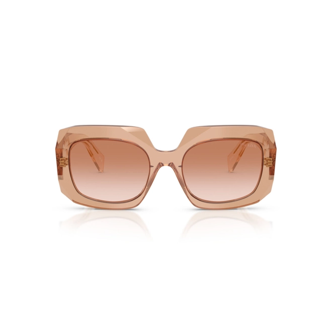 Óculos de Sol Prada 0PR B23S 28E50S54 Acetato Marrom Transparente com lentes na cor Marrom Degradê 2