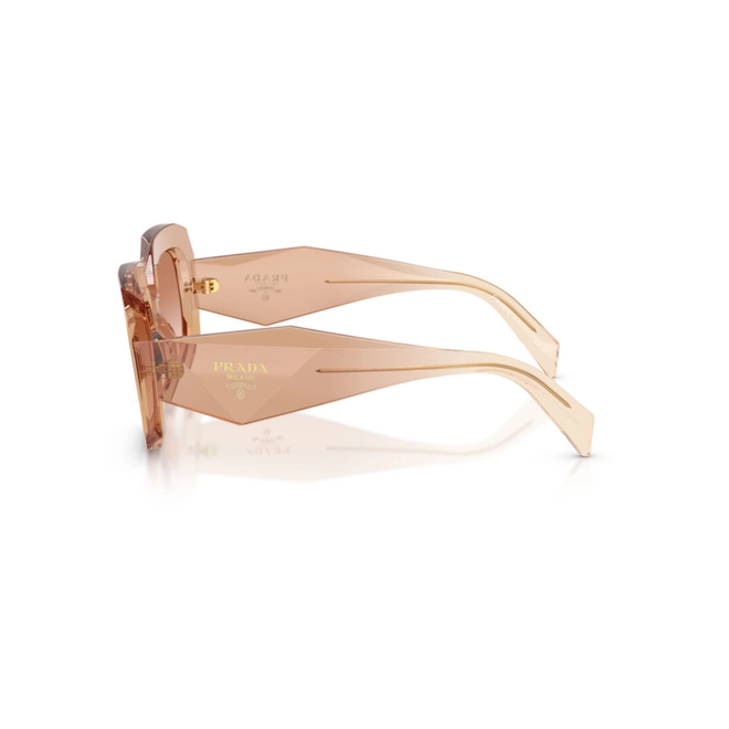 Óculos de Sol Prada 0PR B23S 28E50S54 Acetato Marrom Transparente com lentes na cor Marrom Degradê 3