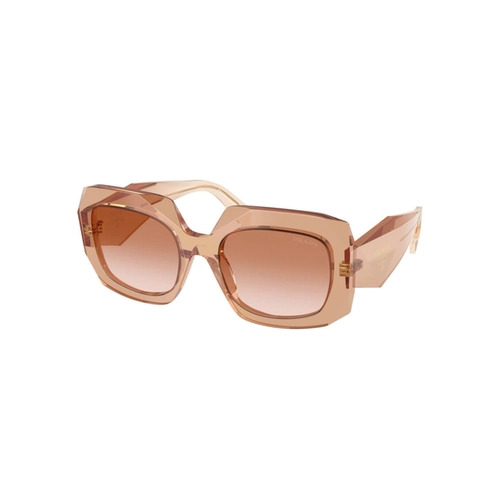 Óculos de Sol Prada 0PR B23S 28E50S54 Acetato Marrom Transparente com lentes na cor Marrom Degradê
