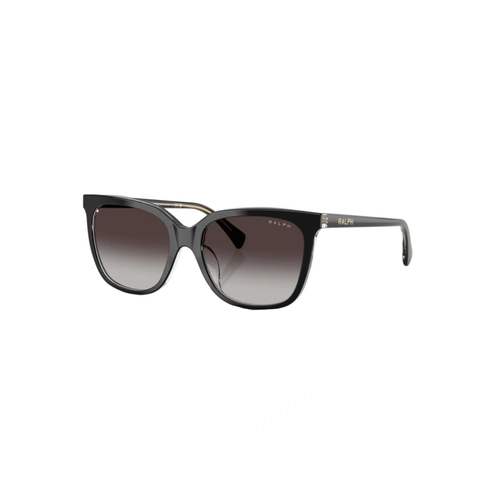 Óculos de Sol Ralph 0RA5343U 62978G55 Acetato Preto com lentes na cor Cinza Degradê