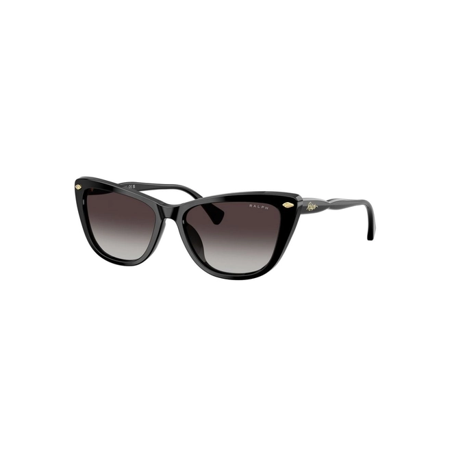 Óculos de Sol Ralph 0RA5346U 50018G57 Acetato Preto com lentes na cor Cinza Degradê 1