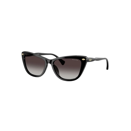 Óculos de Sol Ralph 0RA5346U 50018G57 Acetato Preto com lentes na cor Cinza Degradê