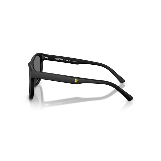 Óculos de Sol Scuderia Ferrari 0FZ6020U 701/8157 Acetato Preto com lentes na cor Cinza 4