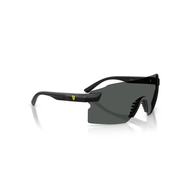 Óculos de Sol Scuderia Ferrari 0FZ6024U 501/8133 Acetato Preto com lentes na cor Cinza Polarizado 3