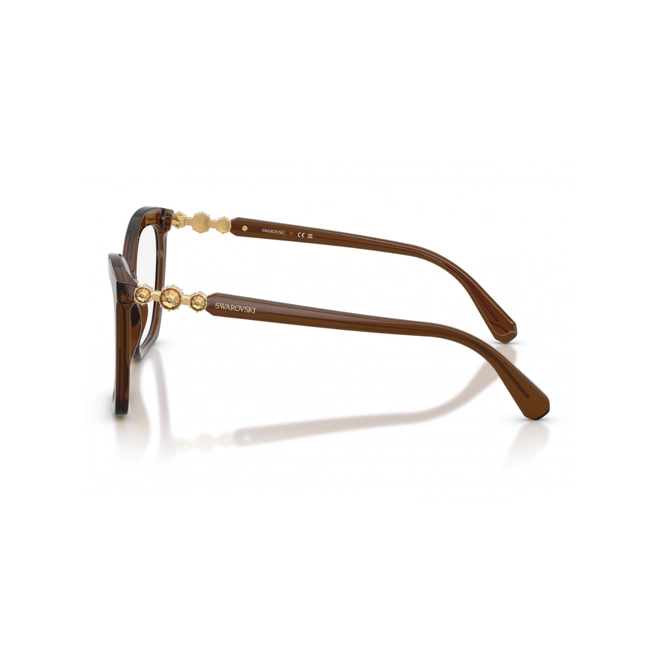 Óculos de Grau Swarovski 0SK2053 1084 54 Acetato Marrom Transparente 3