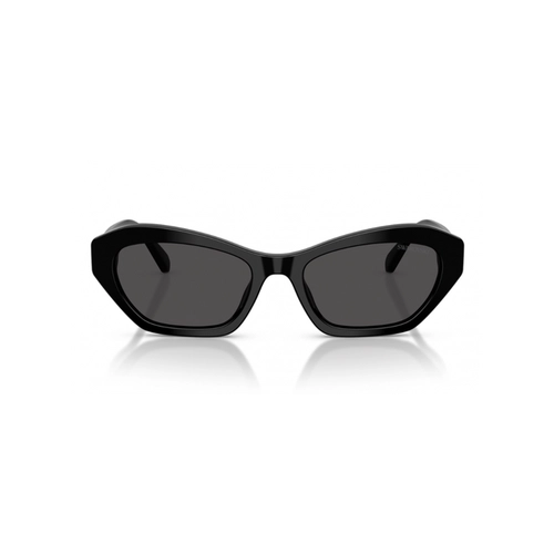 Óculos de Sol Swarovski 0SK6048 10388754 Acetato Preto com lentes na cor Cinza Escuro