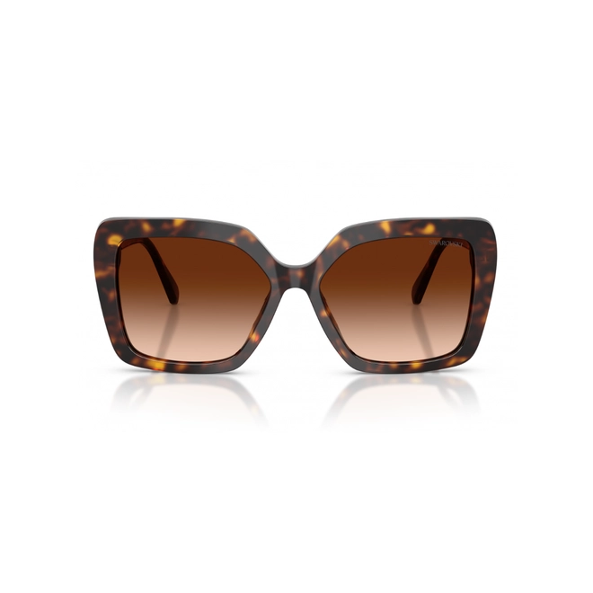 Óculos de Sol Swarovski 0SK6049 10027457 Acetato Marrom Mesclado com lentes na cor Marrom Degradê 2