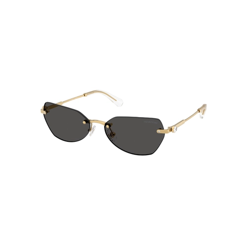 Óculos de Sol Swarovski 0SK7038 40048758 Metal Dourado com lentes na cor Cinza Escuro