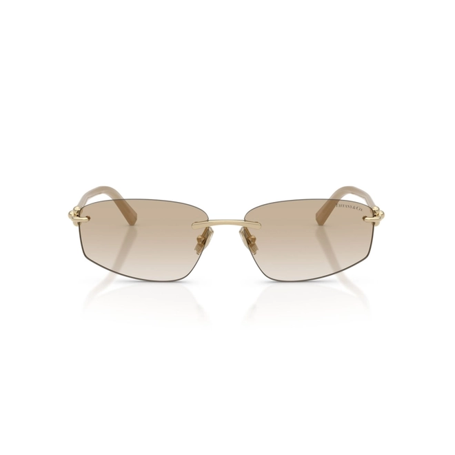 Óculos de Sol Tiffany 0TF3114 60211159 Metal Dourado com lentes na cor Cinza Claro Degradê 2