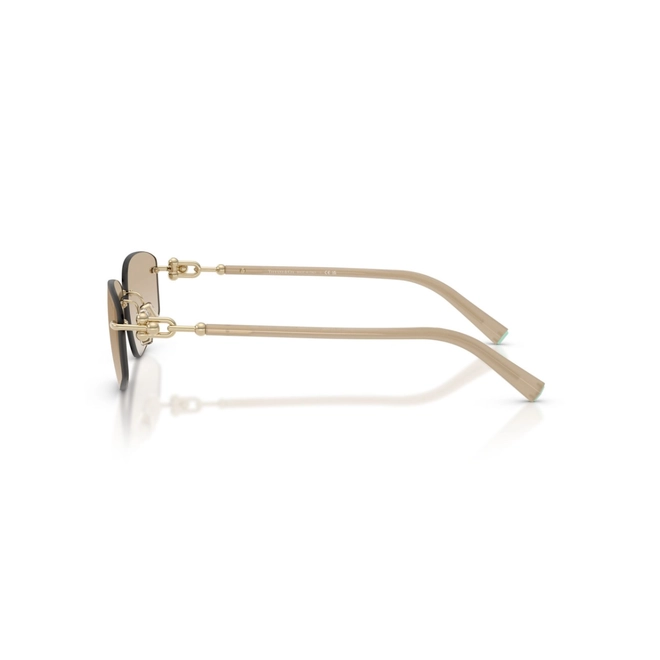 Óculos de Sol Tiffany 0TF3114 60211159 Metal Dourado com lentes na cor Cinza Claro Degradê 3
