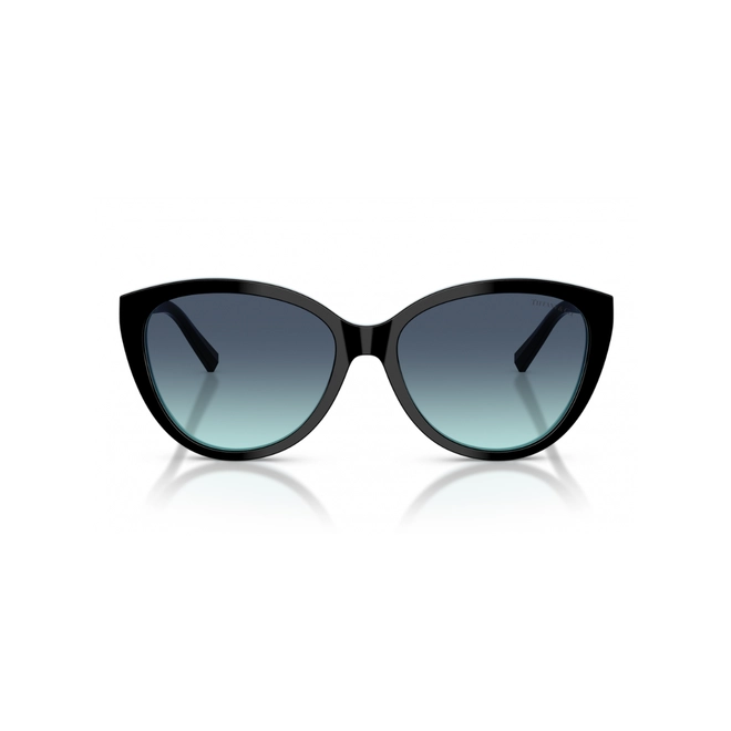 Óculos de Sol Tiffany 0TF4251 80559S56 Acetato Preto sobre Azul com lentes na cor Azul Degradê 2