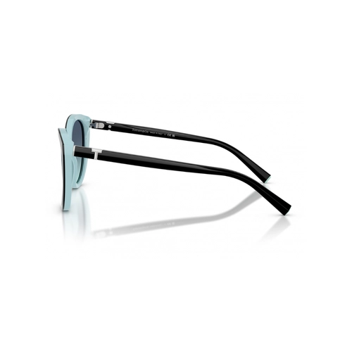Óculos de Sol Tiffany 0TF4251 80559S56 Acetato Preto sobre Azul com lentes na cor Azul Degradê