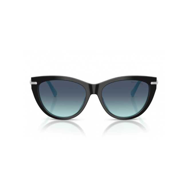 Óculos de Sol Tiffany 0TF4253 80559S55 Acetato Preto sobre Azul com lentes na cor Azul Degradê 2