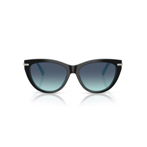 Óculos de Sol Tiffany 0TF4253 80559S55 Acetato Preto sobre Azul com lentes na cor Azul Degradê