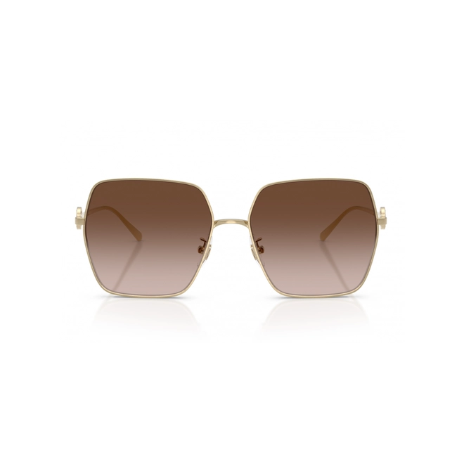 Óculos de Sol Tory Burch 0TY6118D 33621358 Metal Dourado com lentes na cor Marrom Degradê 2