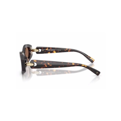 Óculos de Sol Tory Burch 0TY7222U 19817352 Acetato Marrom Mesclado com lentes na cor Marrom