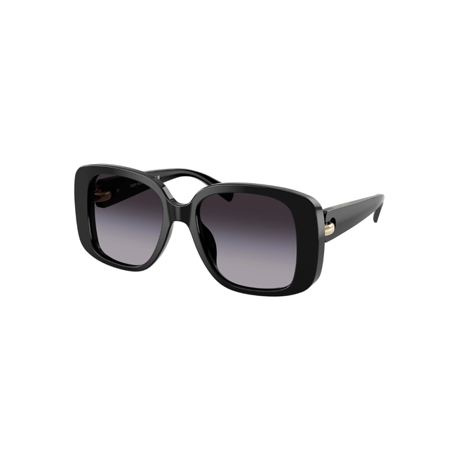 Óculos de Sol Tory Burch 0TY7223U 17098G53 Acetato Preto com lentes na cor Cinza Degradê 1
