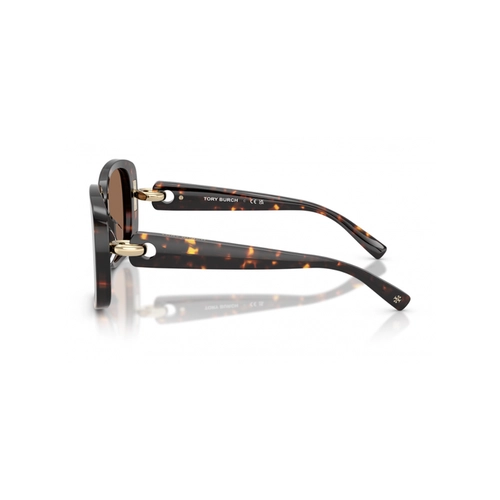 Óculos de Sol Tory Burch 0TY7223U 19817353 Acetato Marrom Mesclado com lentes na cor Marrom