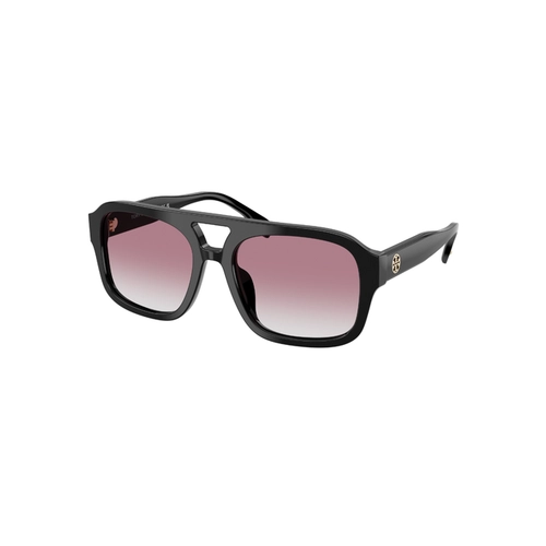 Óculos de Sol Tory Burch 0TY7224U 17097355 Acetato Preto com lentes na cor Violeta Degradê