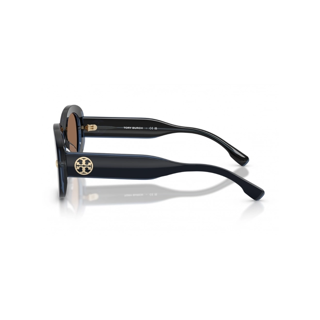 Óculos de Sol Tory Burch 0TY7226U 20577352 Acetato Azul com lentes na cor Marrom 3