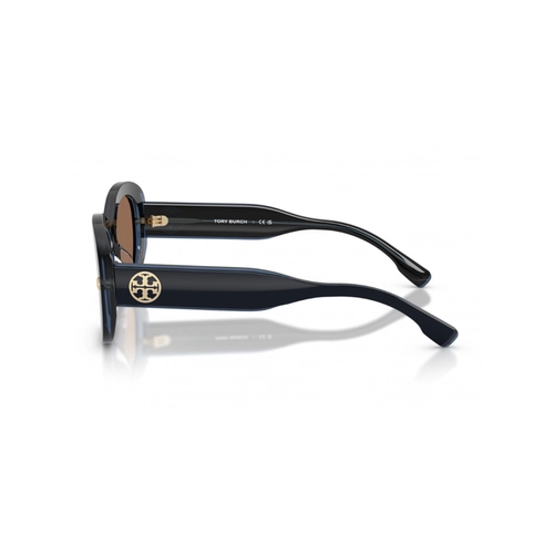 Óculos de Sol Tory Burch 0TY7226U 20577352 Acetato Azul com lentes na cor Marrom