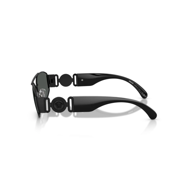Óculos de Sol Versace 0VE2287 12618758 Metal Preto Fosco com lentes na cor Cinza 3