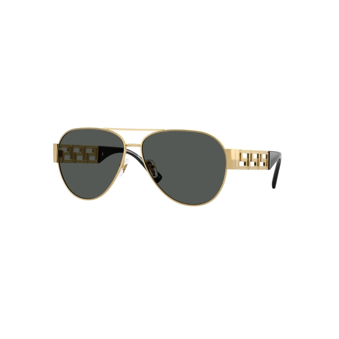 Óculos de Sol Versace 0VE2289 10028761 Metal Dourado com lentes na cor Cinza Escuro 1