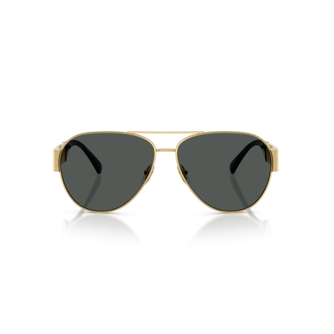 Óculos de Sol Versace 0VE2289 10028761 Metal Dourado com lentes na cor Cinza Escuro 2