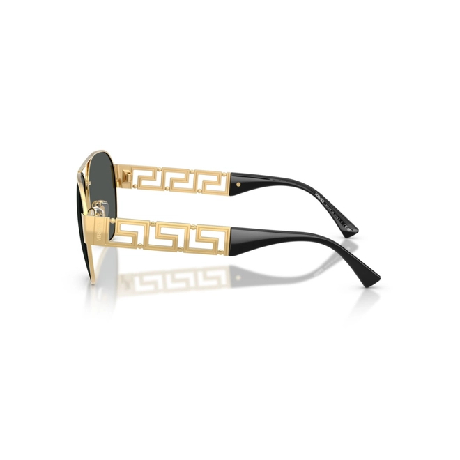 Óculos de Sol Versace 0VE2289 10028761 Metal Dourado com lentes na cor Cinza Escuro 3