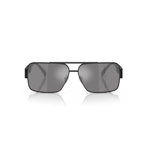 Óculos de Sol Versace 0VE2290 12616G61 Metal Preto Fosco com lentes na cor Cinza Escuro Espelhado