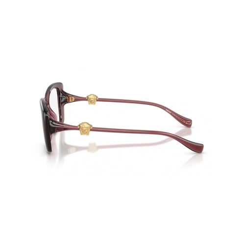 Óculos de Grau Versace 0VE3385U 5539 53 Acetato Vermelho Mesclado