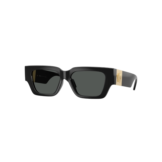 Óculos de Sol Versace 0VE4497U GB1/8753 Acetato Preto com lentes na cor Cinza 1