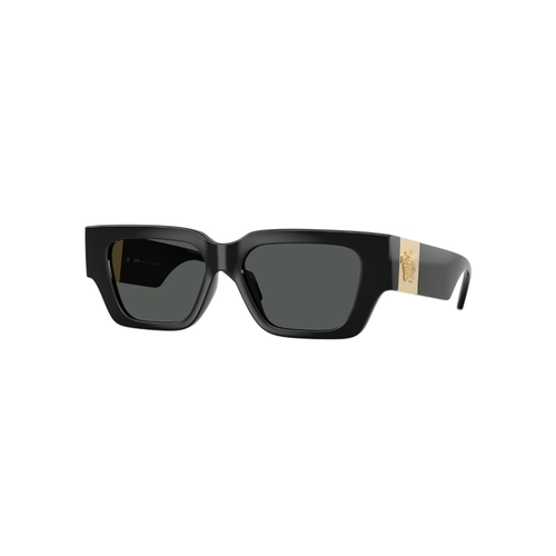 Óculos de Sol Versace 0VE4497U GB1/8753 Acetato Preto com lentes na cor Cinza