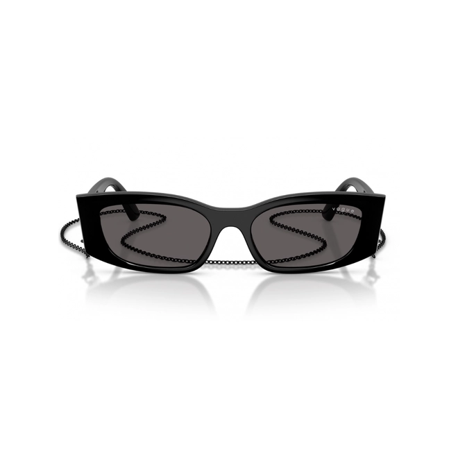 Óculos de Grau Vogue 0VO5655SU W44/8753 Acetato Preto com lentes na cor Cinza 2