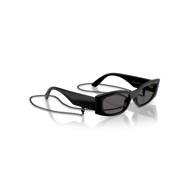 Óculos de Grau Vogue 0VO5655SU W44/8753 Acetato Preto com lentes na cor Cinza 3
