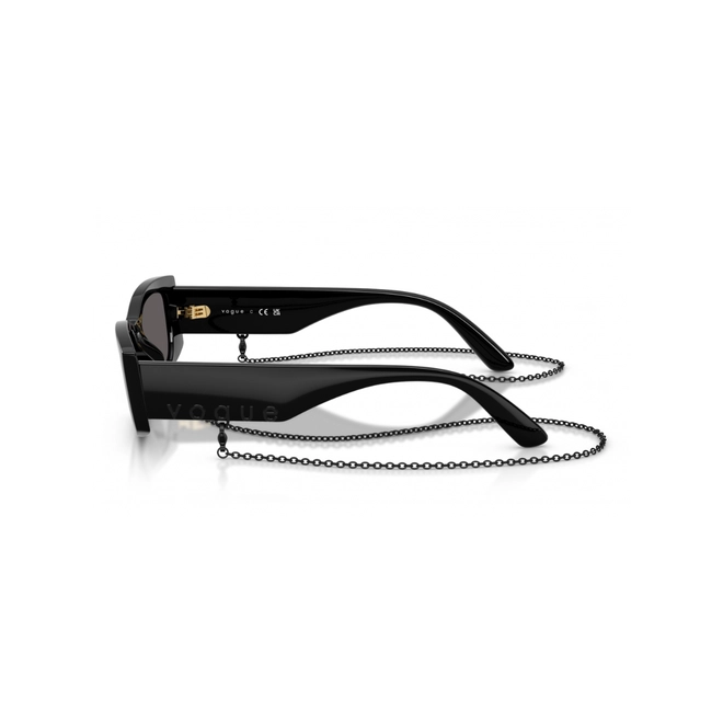 Óculos de Grau Vogue 0VO5655SU W44/8753 Acetato Preto com lentes na cor Cinza 4