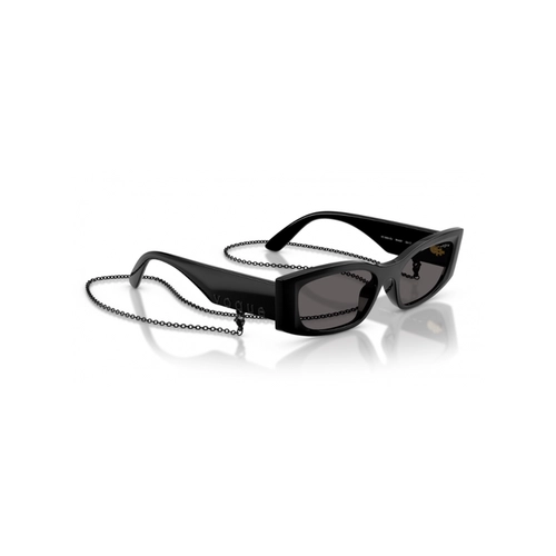 Óculos de Grau Vogue 0VO5655SU W44/8753 Acetato Preto com lentes na cor Cinza