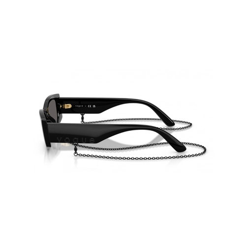 Óculos de Grau Vogue 0VO5655SU W44/8753 Acetato Preto com lentes na cor Cinza