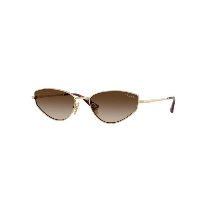 Óculos de Sol Vogue 0VO4339S 848/1356 Acetato Dourado com lentes na cor Marrom Degradê 1