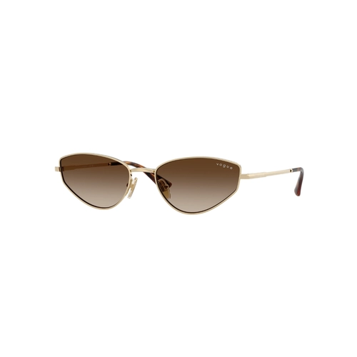 Óculos de Sol Vogue 0VO4339S 848/1356 Acetato Dourado com lentes na cor Marrom Degradê