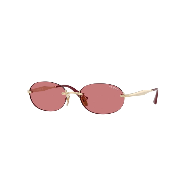 Óculos de Sol Vogue 0VO4342S 848/7555 Metal Dourado com lentes na cor Vermelho 1