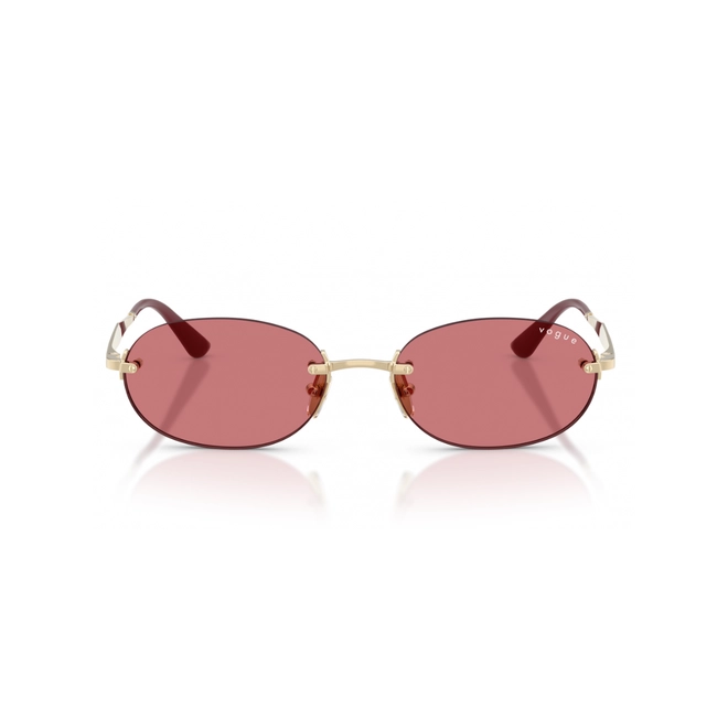 Óculos de Sol Vogue 0VO4342S 848/7555 Metal Dourado com lentes na cor Vermelho 2