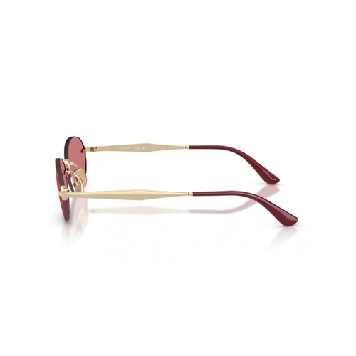 Óculos de Sol Vogue 0VO4342S 848/7555 Metal Dourado com lentes na cor Vermelho